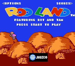 Rod Land Featuring Rit and Tam Title Screen
